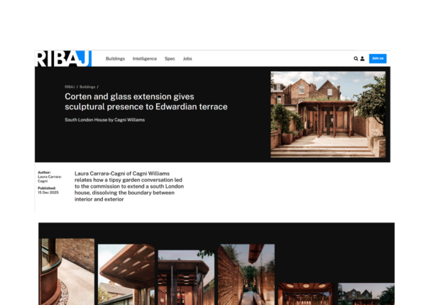 London Townhouse published in RIBAJ